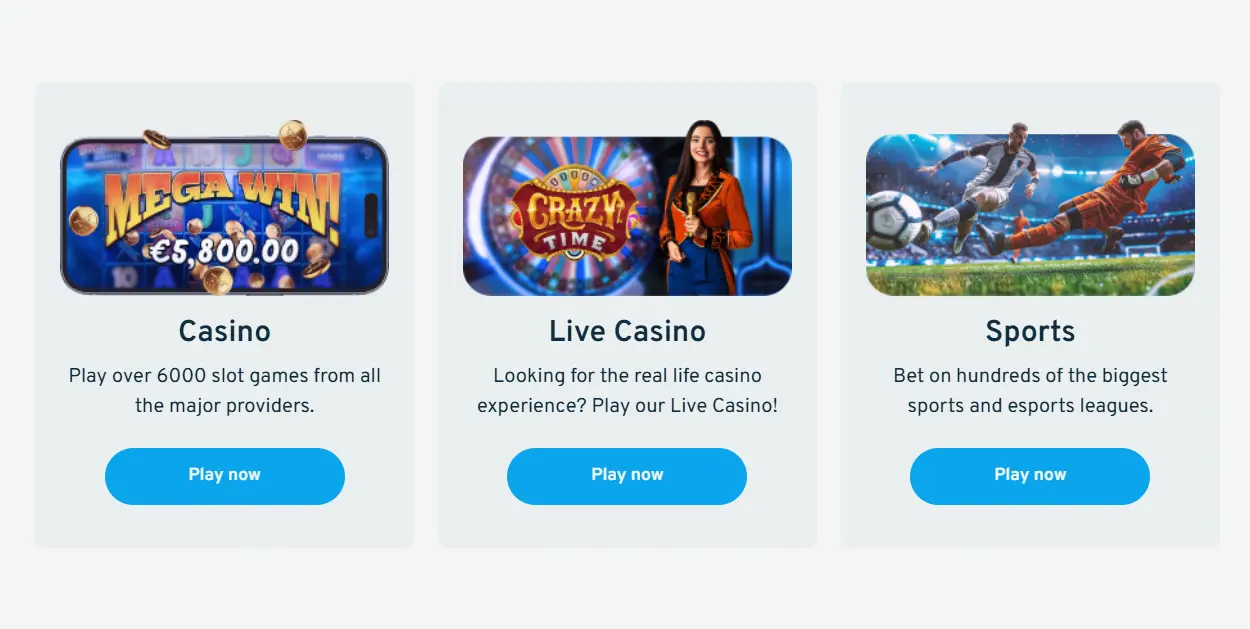 Cryptorino Casino entertainment range
